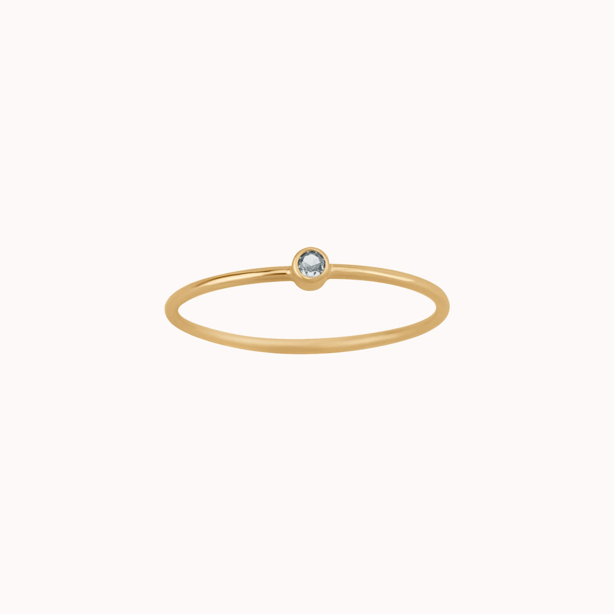 Tiny March Birthstone Ring ∙ Aquamarine