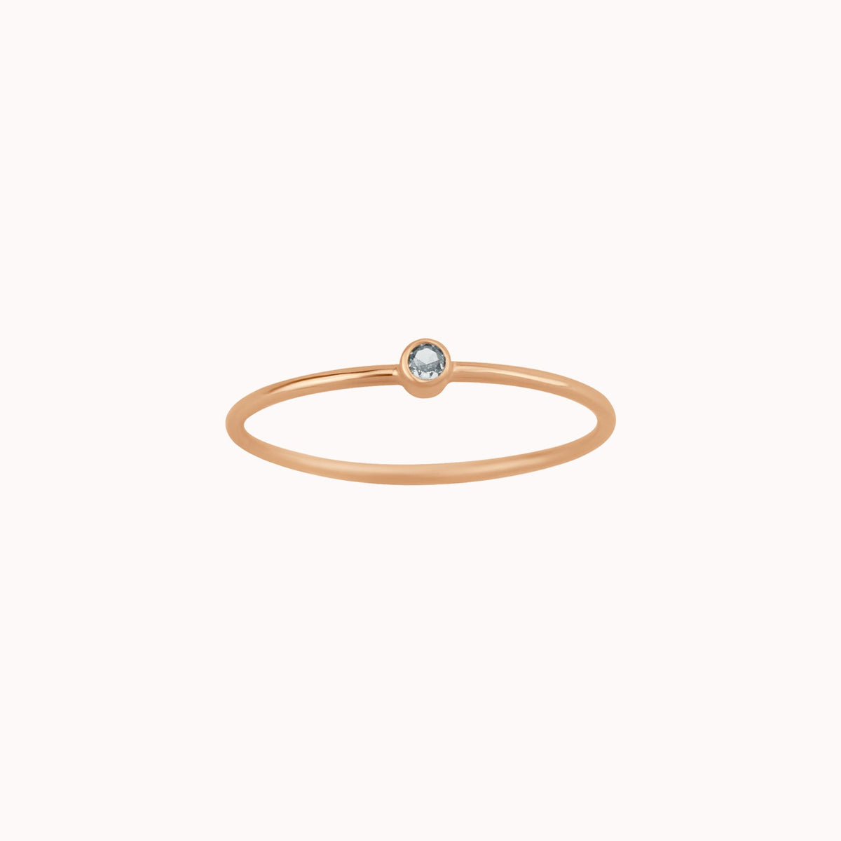 Tiny March Birthstone Ring ∙ Aquamarine