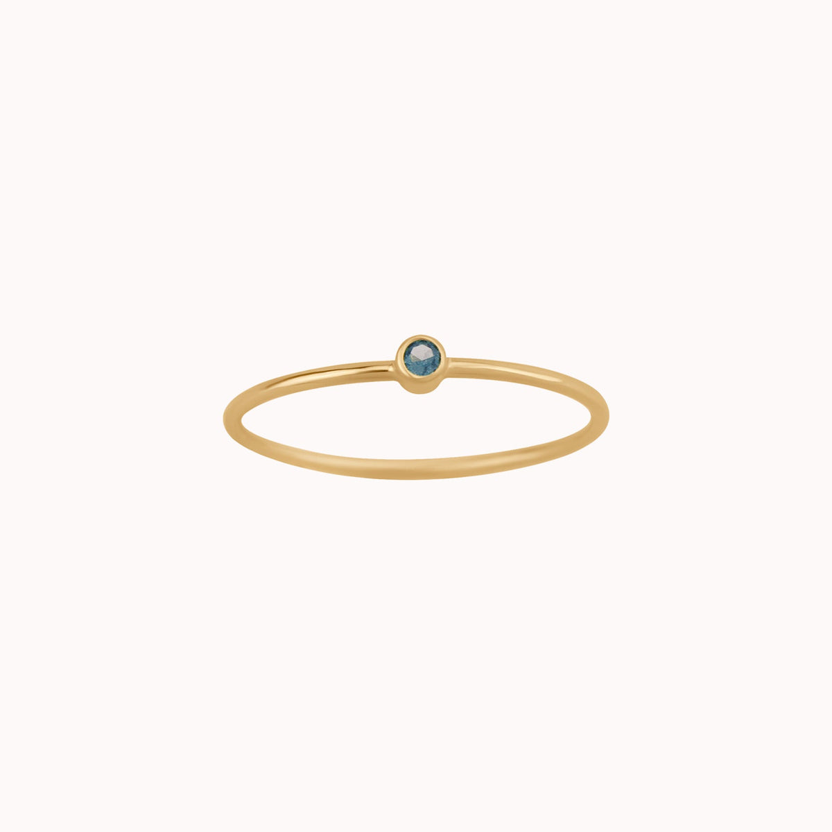 Tiny December Birthstone Ring ∙ Blue Zircon