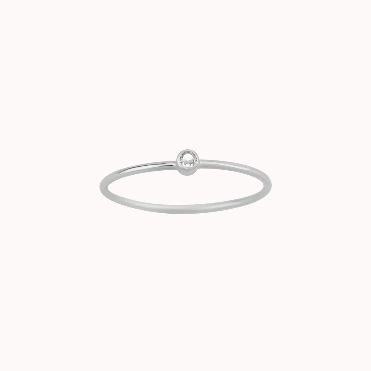 Tiny April Birthstone Ring ∙ Diamond