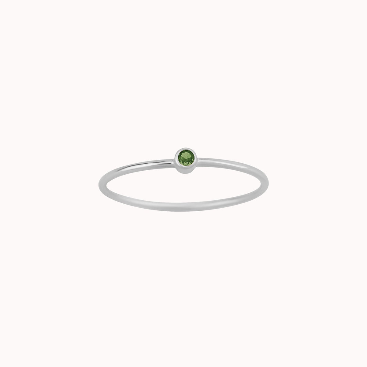 Tiny August Birthstone Ring ∙ Peridot