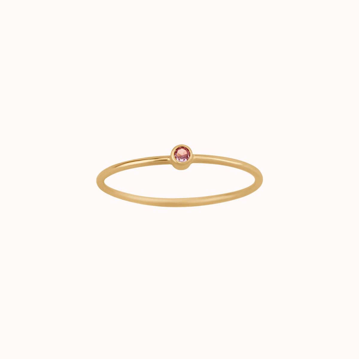 Tiny October Birthstone Ring ∙ Pink Tourmaline