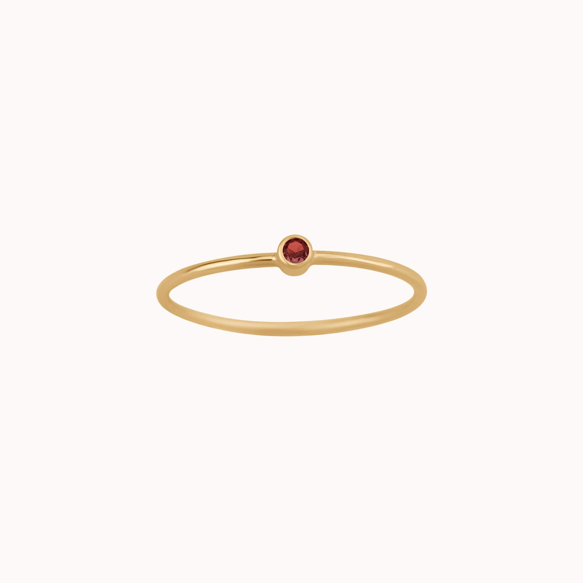Tiny January Birthstone Ring ∙ Garnet