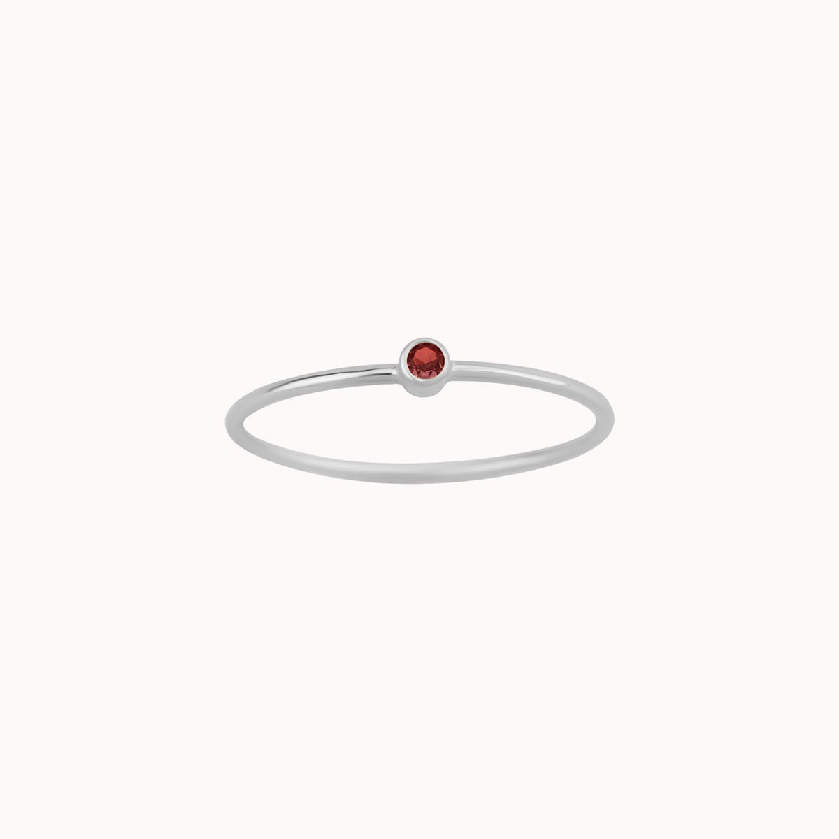 Tiny January Birthstone Ring ∙ Garnet