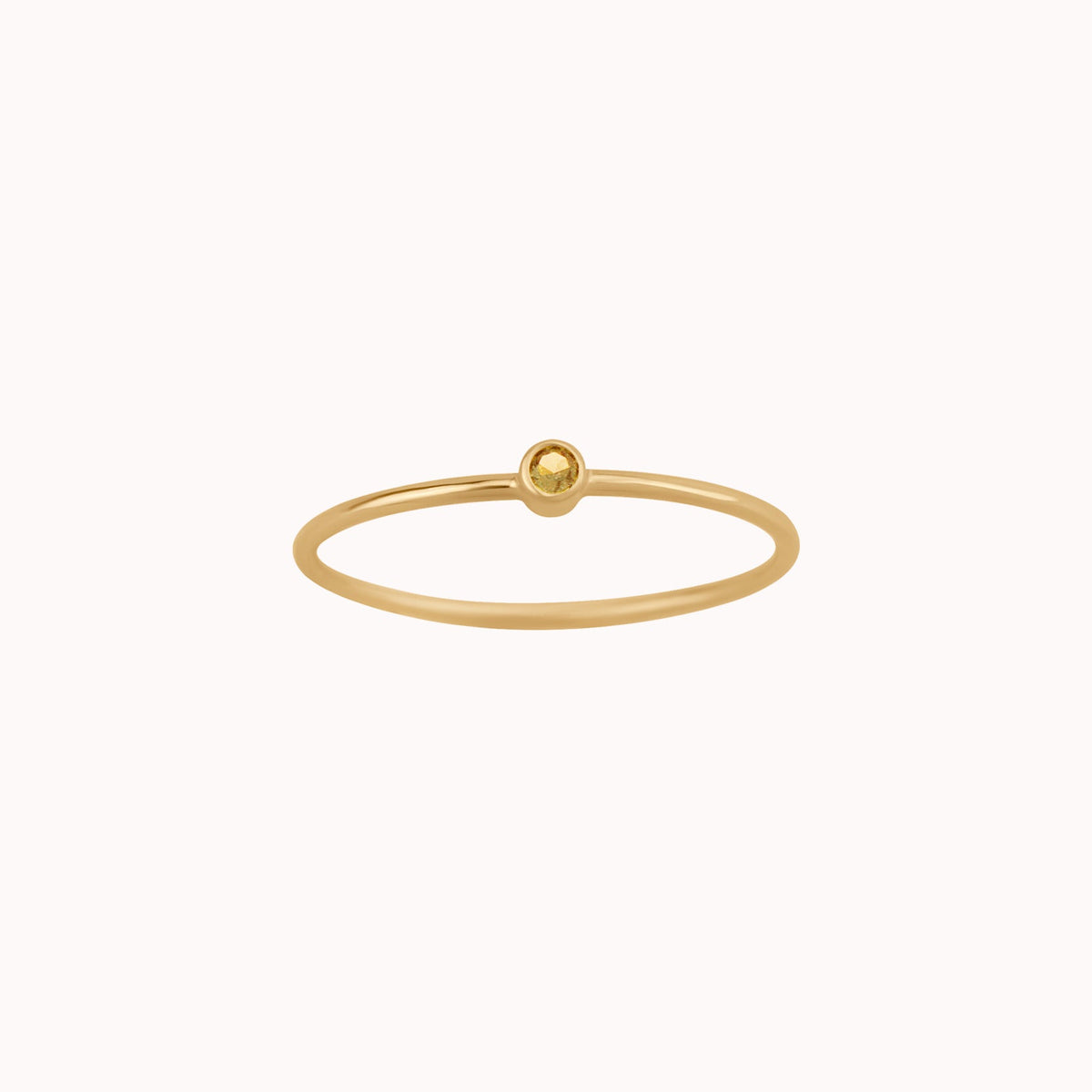 Tiny November Birthstone Ring ∙ Yellow Topaz