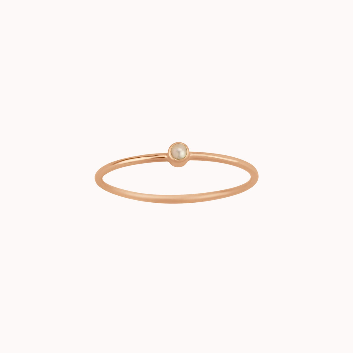 Tiny June Birthstone Ring ∙ Pearl