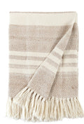 Camel Stripes Wool Blend Blanket 4