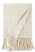 Designer Fringed Striped Throw 3