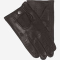 Umberto (brown) - Italian lambskin leather driving gloves & touchscreen feature 1
