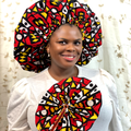 Duma Mbili 2XL Kente Silk Lined African Print Bonnet 1