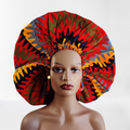 Duma Mbili XL Silk Lined African Print Bonnet 3