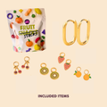 Mini Fruit Huggie Hoop Charms Stack Pack (5 items) 1