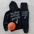 Too Busy Getting Buckets - Hoodie - Black 4