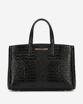 Valentina (black) - Italian calf leather women's handbag (with shoulder strap) 1