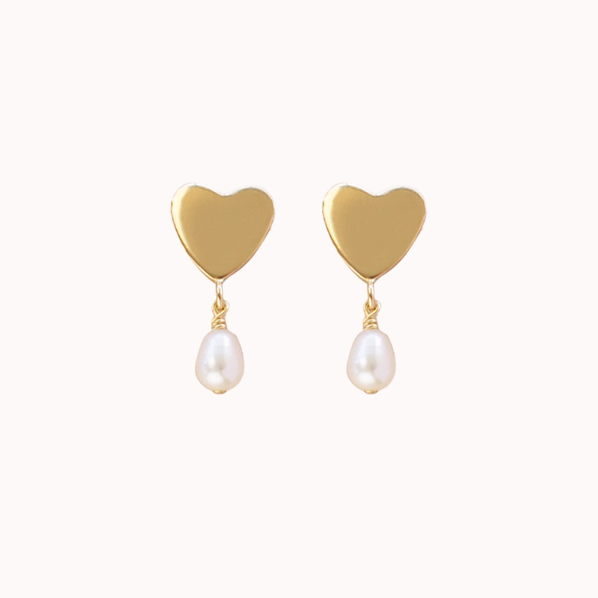 Vintage Heart Stud Earrings