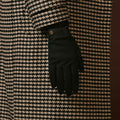 Violetta (black) - Italian tweed women's gloves with touchscreen capability and adjustable snap button 8