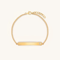 Grateful Spirit Gold Chain Engravable Bracelet
