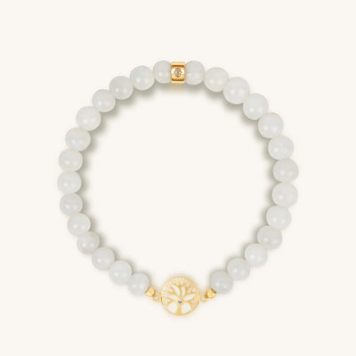 Intrinsic Creativity Moonstone Tree of Life Charm Bracelet, by Karma and Luck