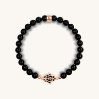 Improved Endurance Hamsa Black Onyx Bracelet