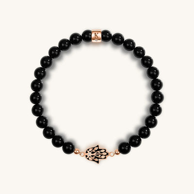 Improved Endurance Hamsa Black Onyx Bracelet
