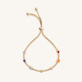 Careful Alignment - Gold Plated 7 Stones Chakra Bracelet 1