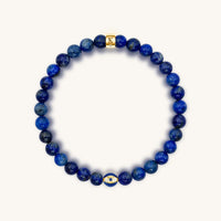 Wise Guidance Lapis September Birthstone Evil Eye Bracelet