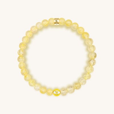 Blessed Sunshine Citrine November Birthstone Evil Eye Bracelet
