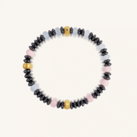 Tranquil Essence Hematite, Rose Quartz & Aquamarine Bracelet