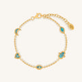 Abundant Clarity Turquoise Multi-Symbol Gold Bracelet 1