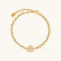 Delicate Karma Lotus Mother of Pearl Bracelet - Image 1