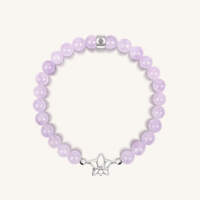 Peace and Purity Lavender Jade Lotus Bracelet