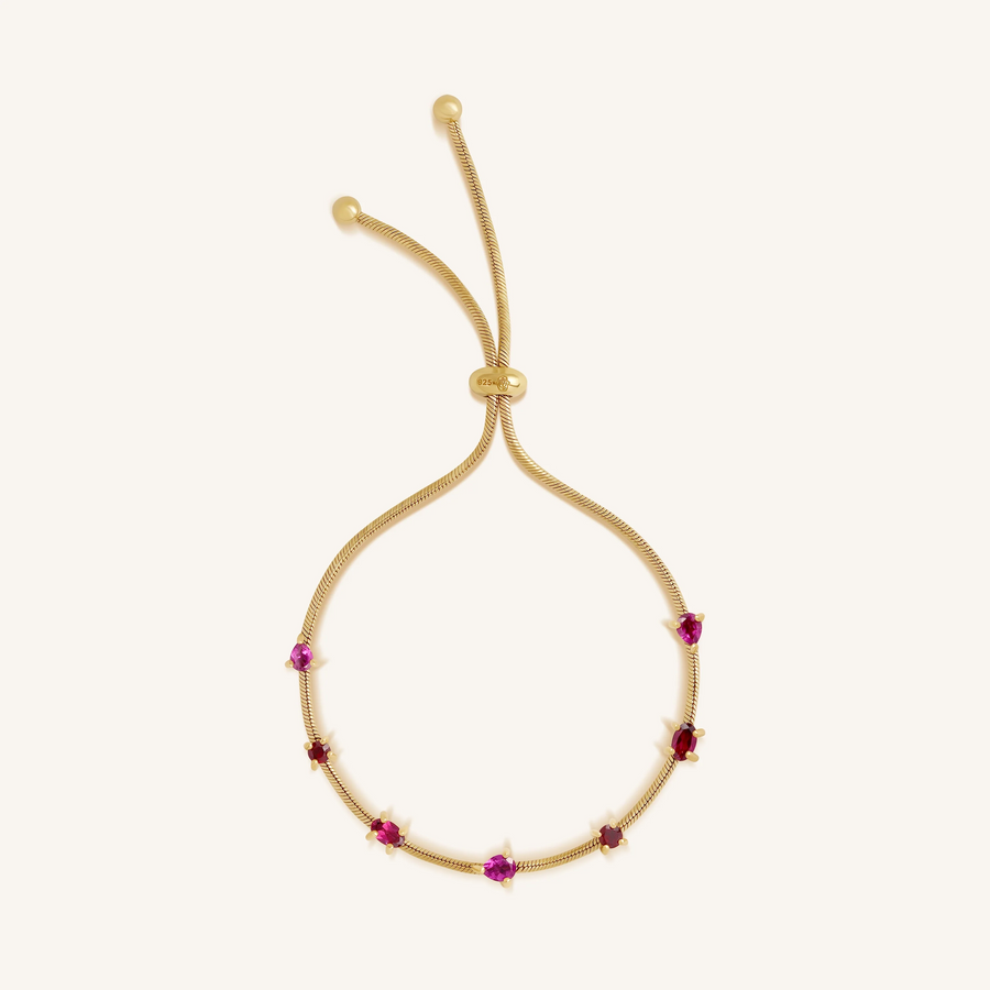 Harmonized Glow Bolo Gold Bracelet