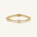 Serene Guardian Hamsa Heart Evil Eye Bracelet 1
