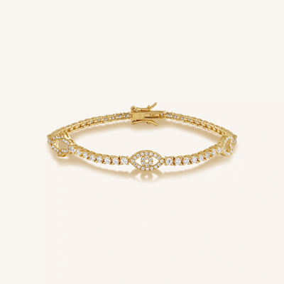 Serene Guardian Hamsa Heart Evil Eye Bracelet, by Karma and Luck