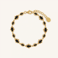 Sacred Aura Onyx Hamsa & Evil Eye Bracelet