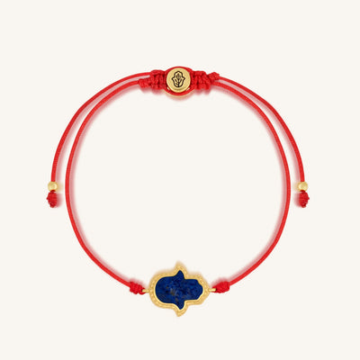 Soul’s Gratitude Hamsa Lapis Lazuli Red String Bracelet