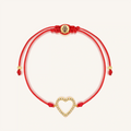 Enduring Affection Heart Red String Bracelet 1