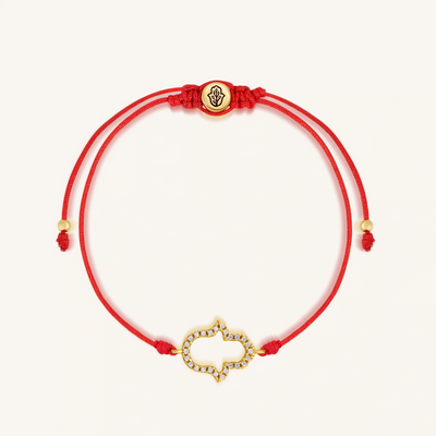 Infinite Guidance Hamsa Red String Bracelet, by Karma and Luck