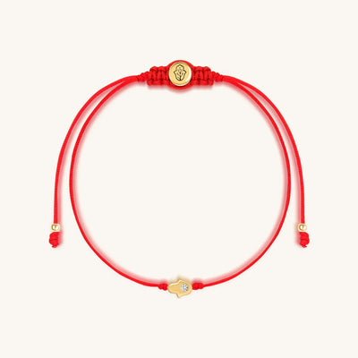 Peace Keeper Hamsa Red String Bracelet