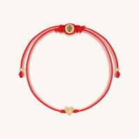 Boundless Freedom 14K Gold Heart Red String Bracelet