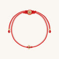 Reflected Grace 14K Gold Moon Red String Bracelet 3