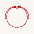 Reflected Grace 14K Gold Moon Red String Bracelet 1