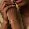 Uplifted Perspective 14K Gold Hamsa Hand Red String Bracelet 2