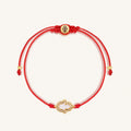 Blessed Journey 14K Gold Diamond Hamsa Red String Bracelet 1