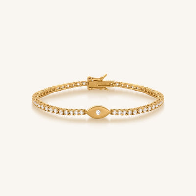 Hopeful Abundance Evil Eye Tennis Bracelet