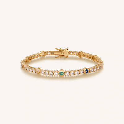Fortuitous Traveler Multi-Symbol Tennis Bracelet