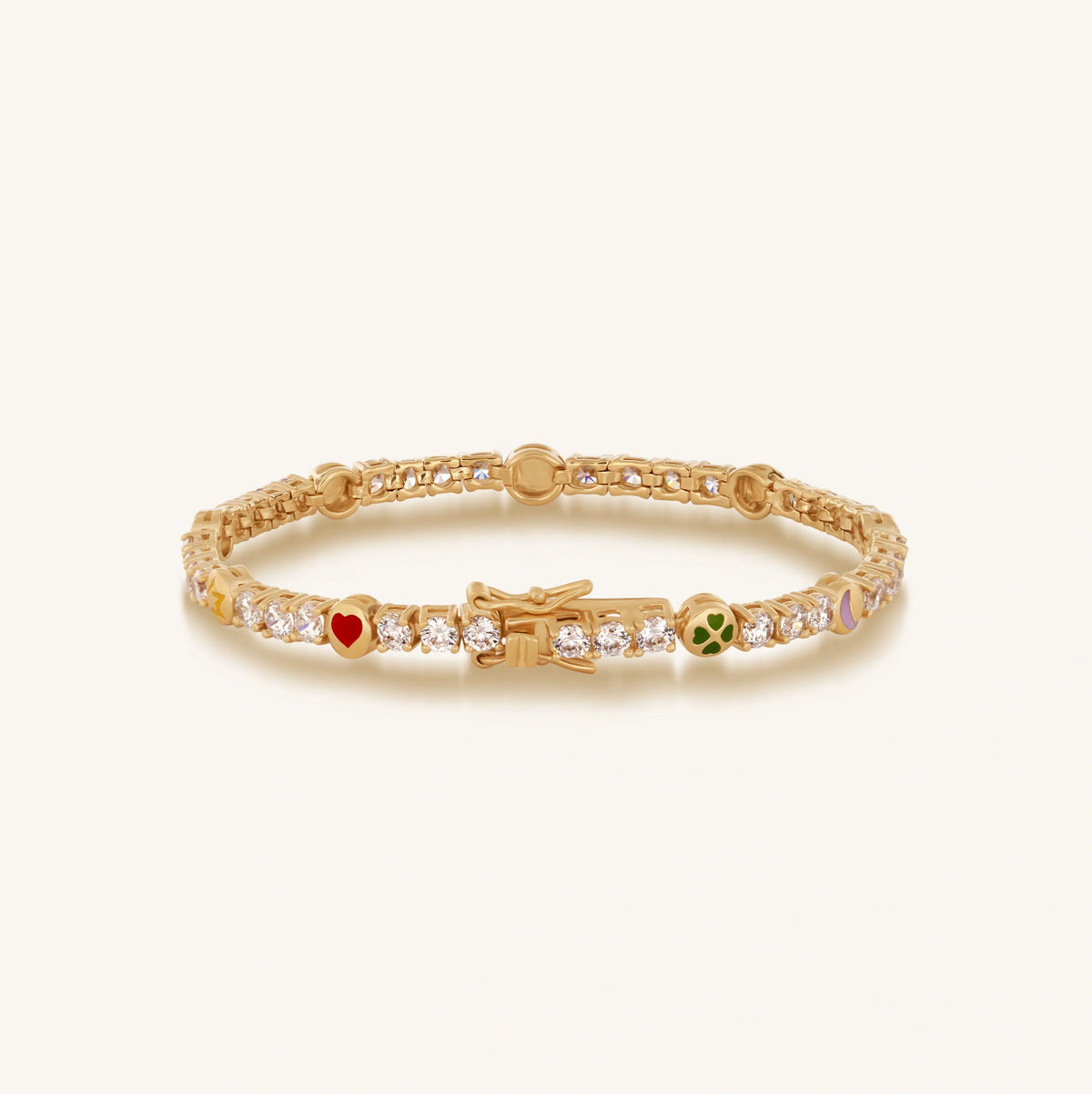 Fortuitous Traveler Multi-Symbol Tennis Bracelet