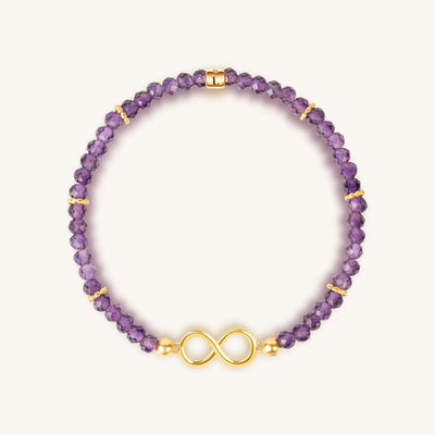 Eternal Bliss Amethyst Infinity Charm Bracelet