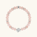 Emotion Renewal - Rose Quartz Lotus Charm Bracelet 1