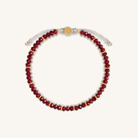 Energy of Vitality Garnet Drawstring Bracelet